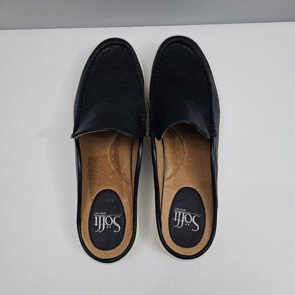 Sofft Somers Moc Mule Womens 8 Black Leather Slip On Sneaker Casual Platform - Picture 8 of 14